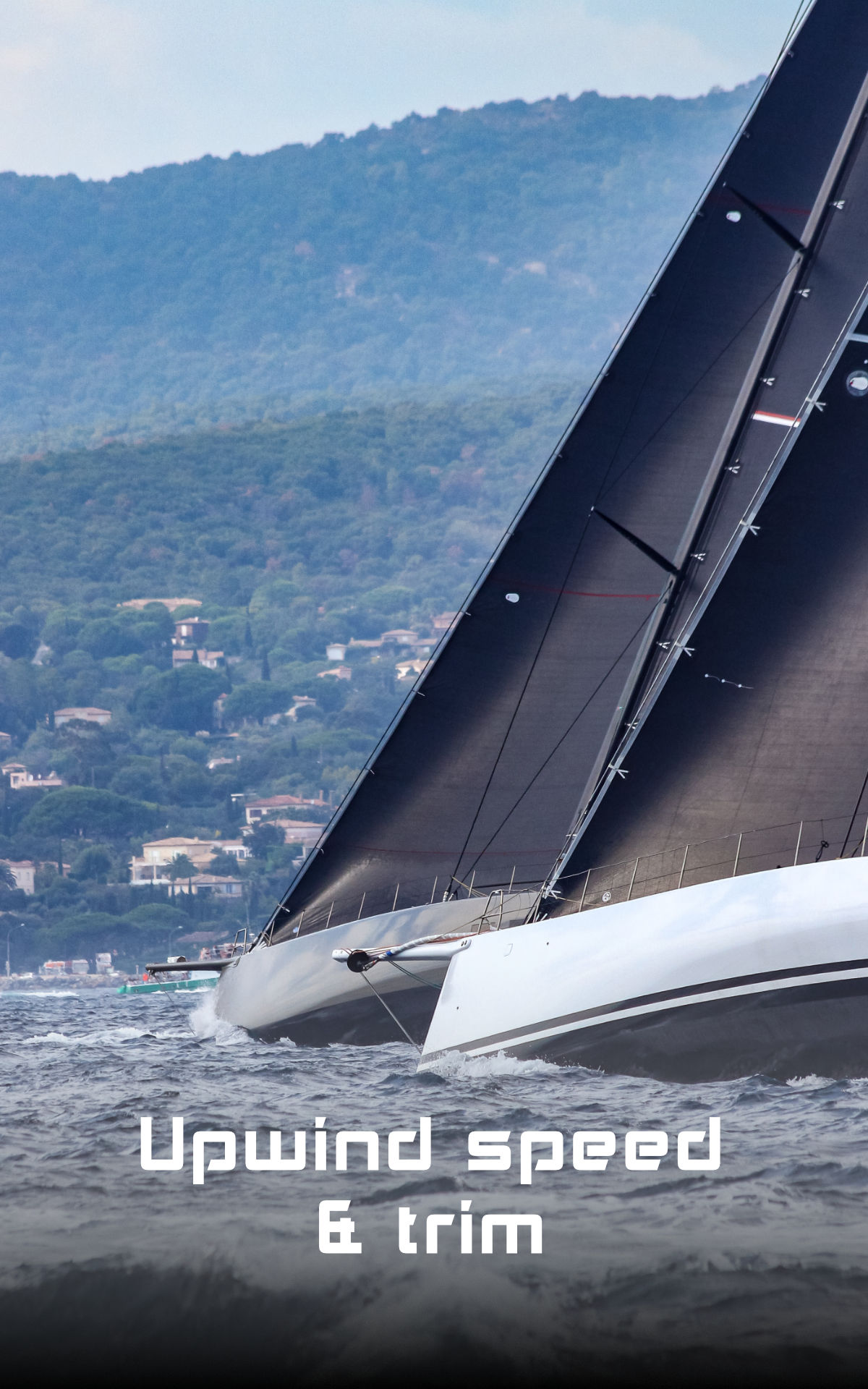 Upwind speed and trim